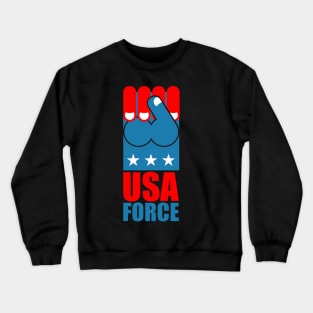 USA force hand. American fist Crewneck Sweatshirt